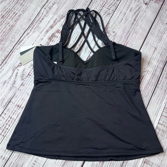 Kenneth Cole Tankini Swim Top Black - Picture 3 of 4